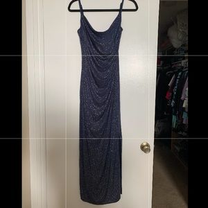 Navy blue sparkly dress